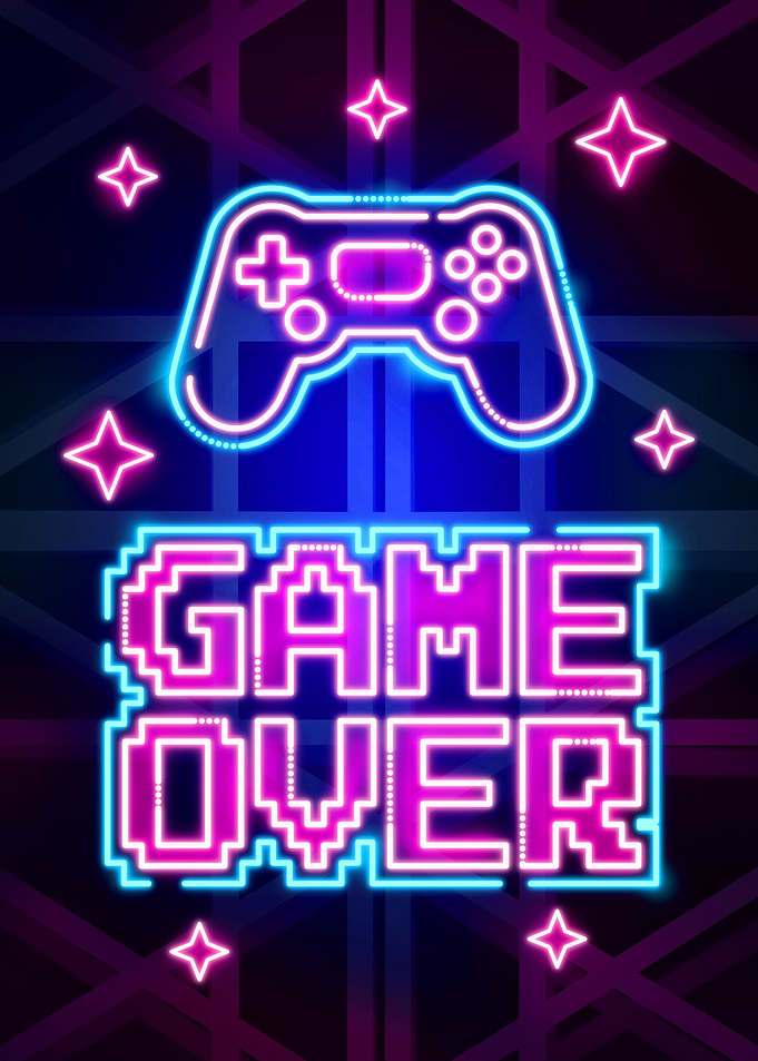 Game Over Quote Neon art