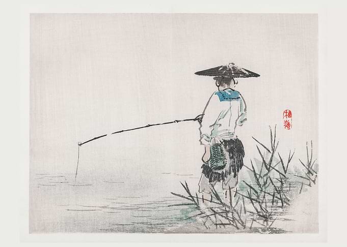Fisher by Kono Bairei