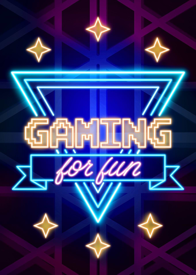 Gaming For Fun Neon art