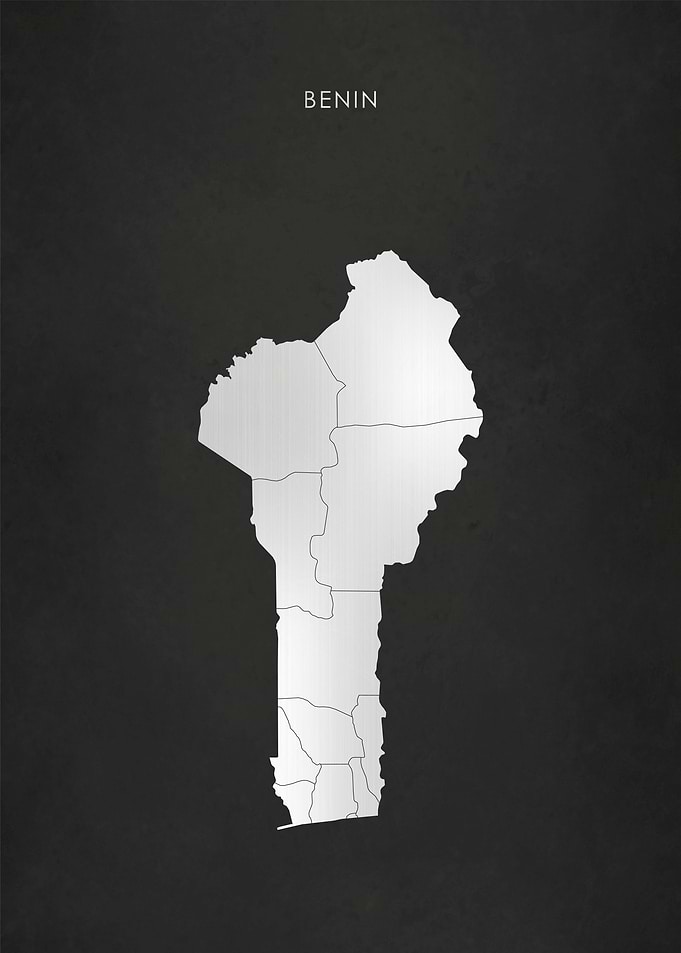 Silver Benin Map