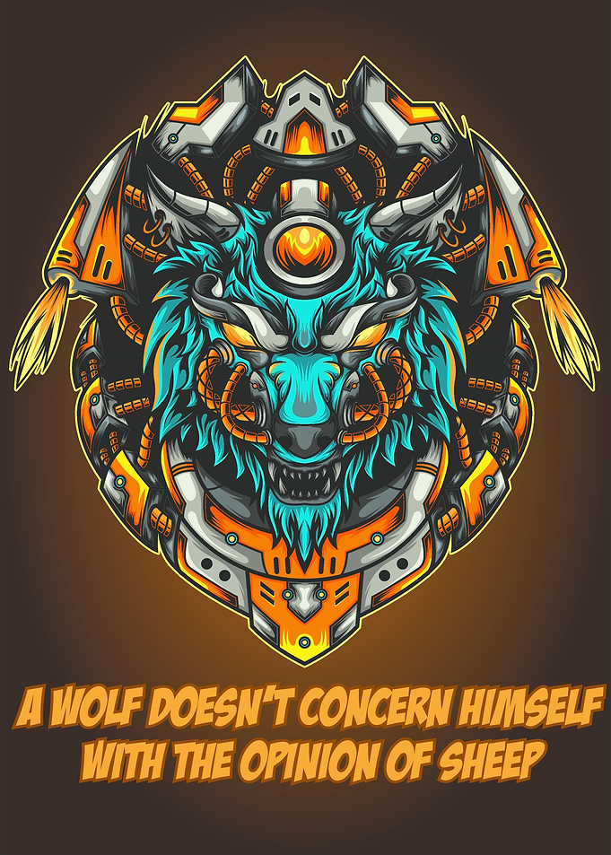 Modern Style Wolf Quote