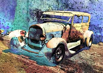 Vintage Car Digital Effect