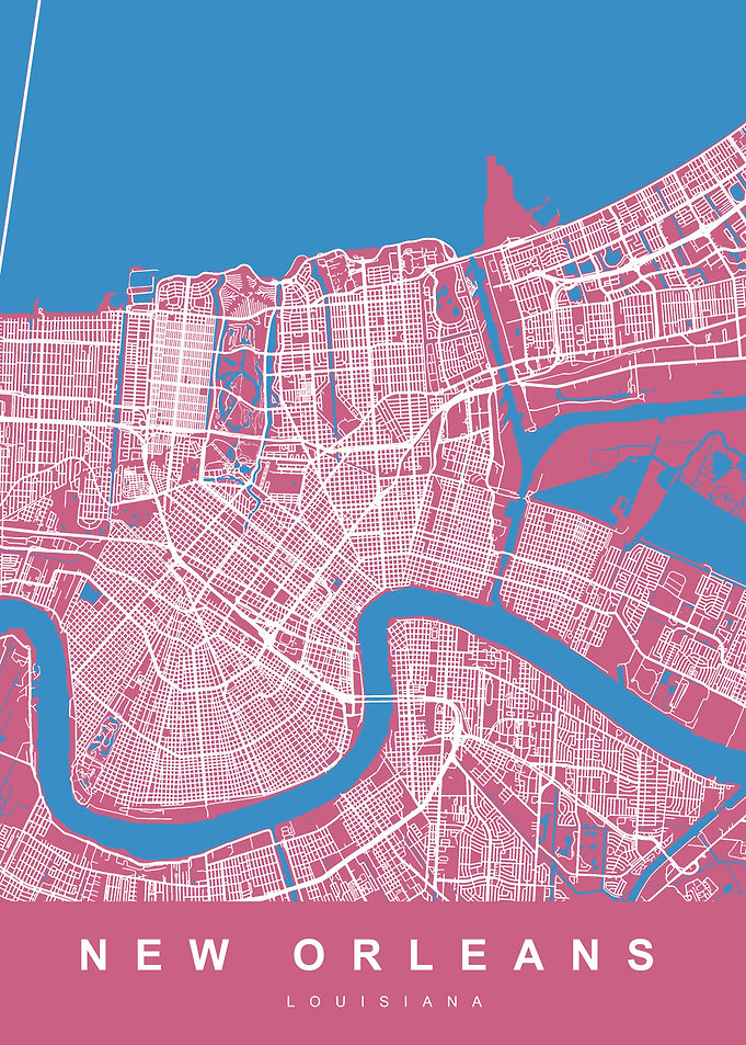 NEW ORLEANS map Louisiana