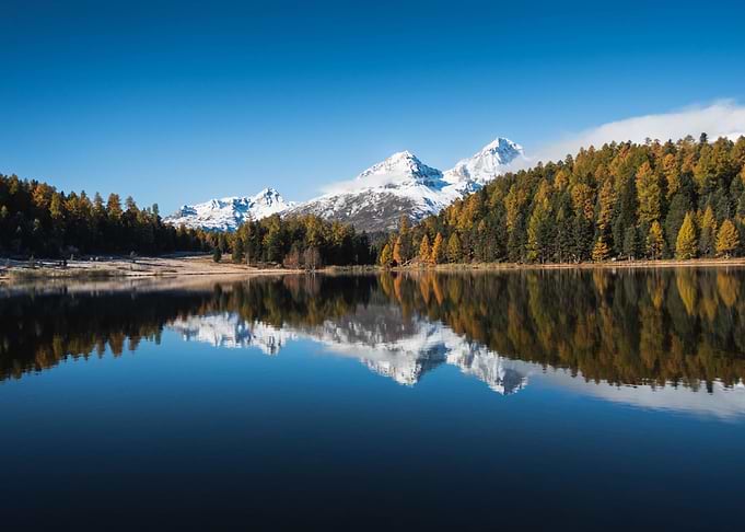 Mountains at Lake reflect