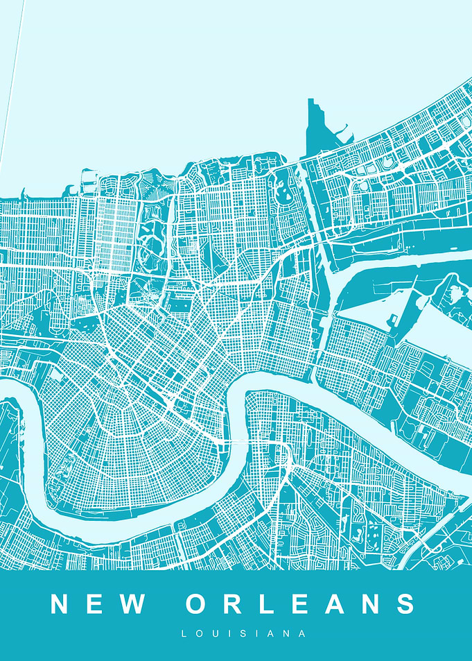 NEW ORLEANS map Louisiana