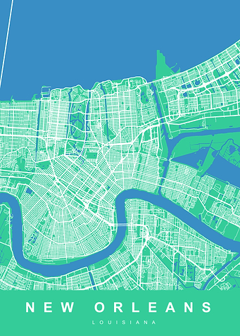 NEW ORLEANS map Louisiana