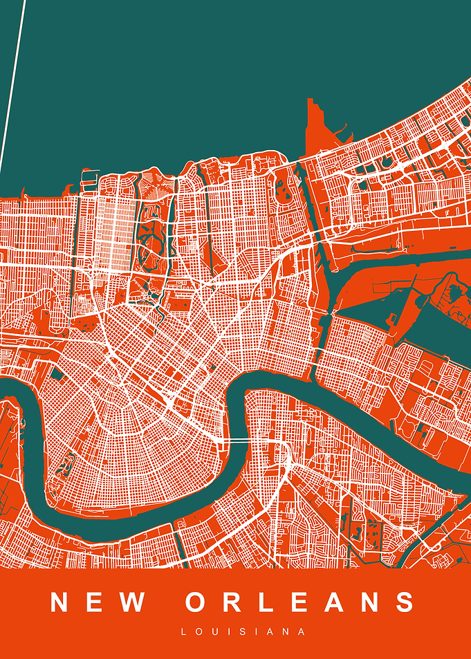 NEW ORLEANS map Louisiana