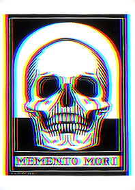 Memento Mori Glitch Art