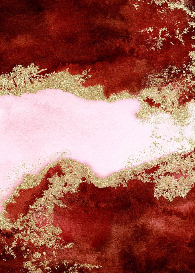 Red Gold Abstract 09