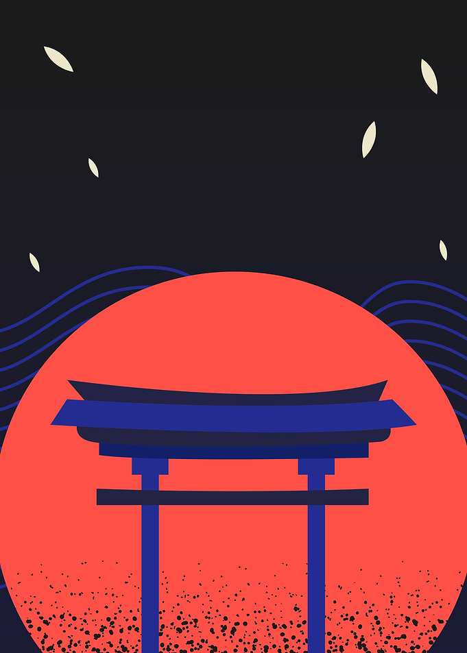 Red Sun Modern Art