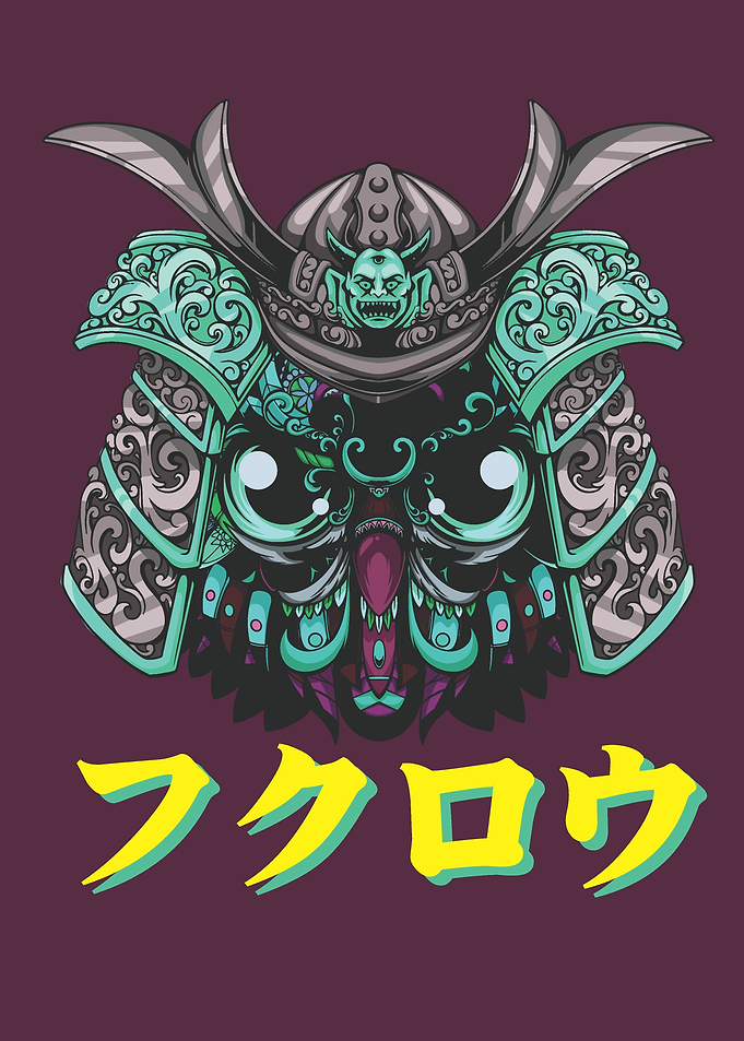 Owl Samurai Japan Modern