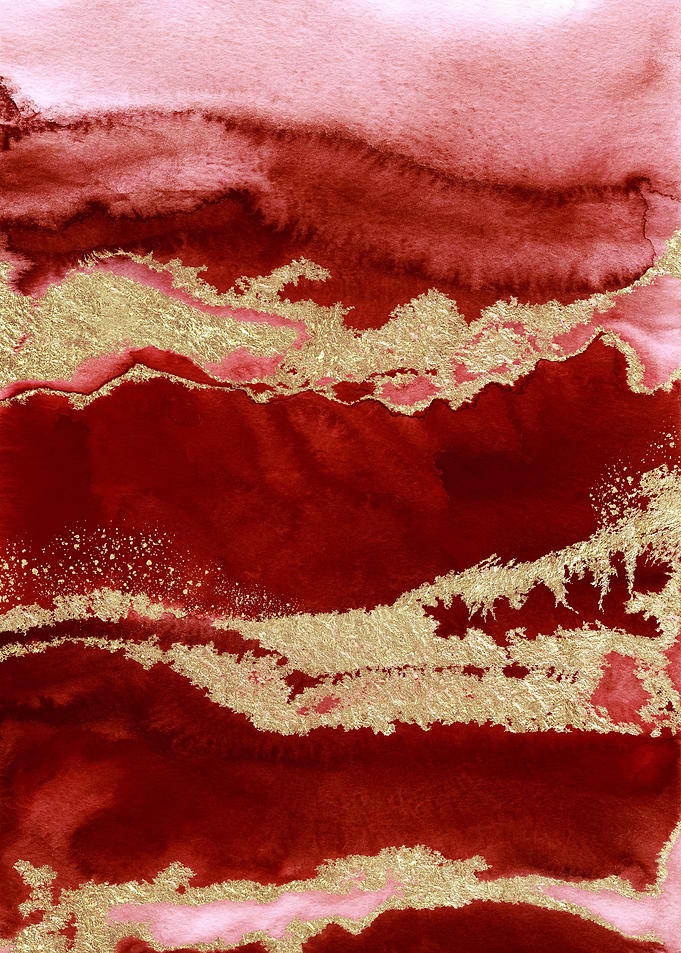Red Gold Abstract 08