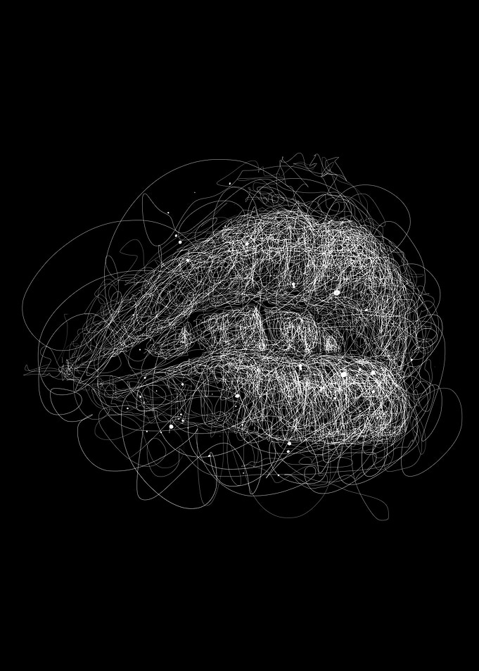 lips scribbles