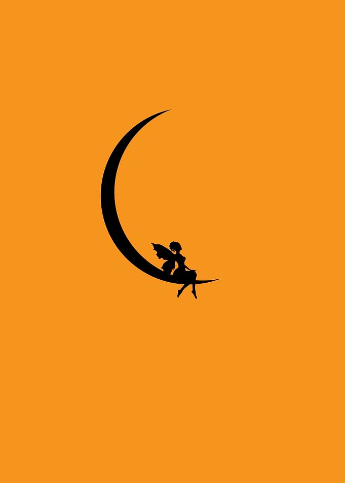 Girl on a black Moon