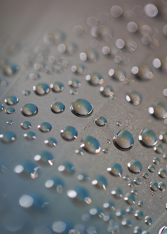 Water droplets close up
