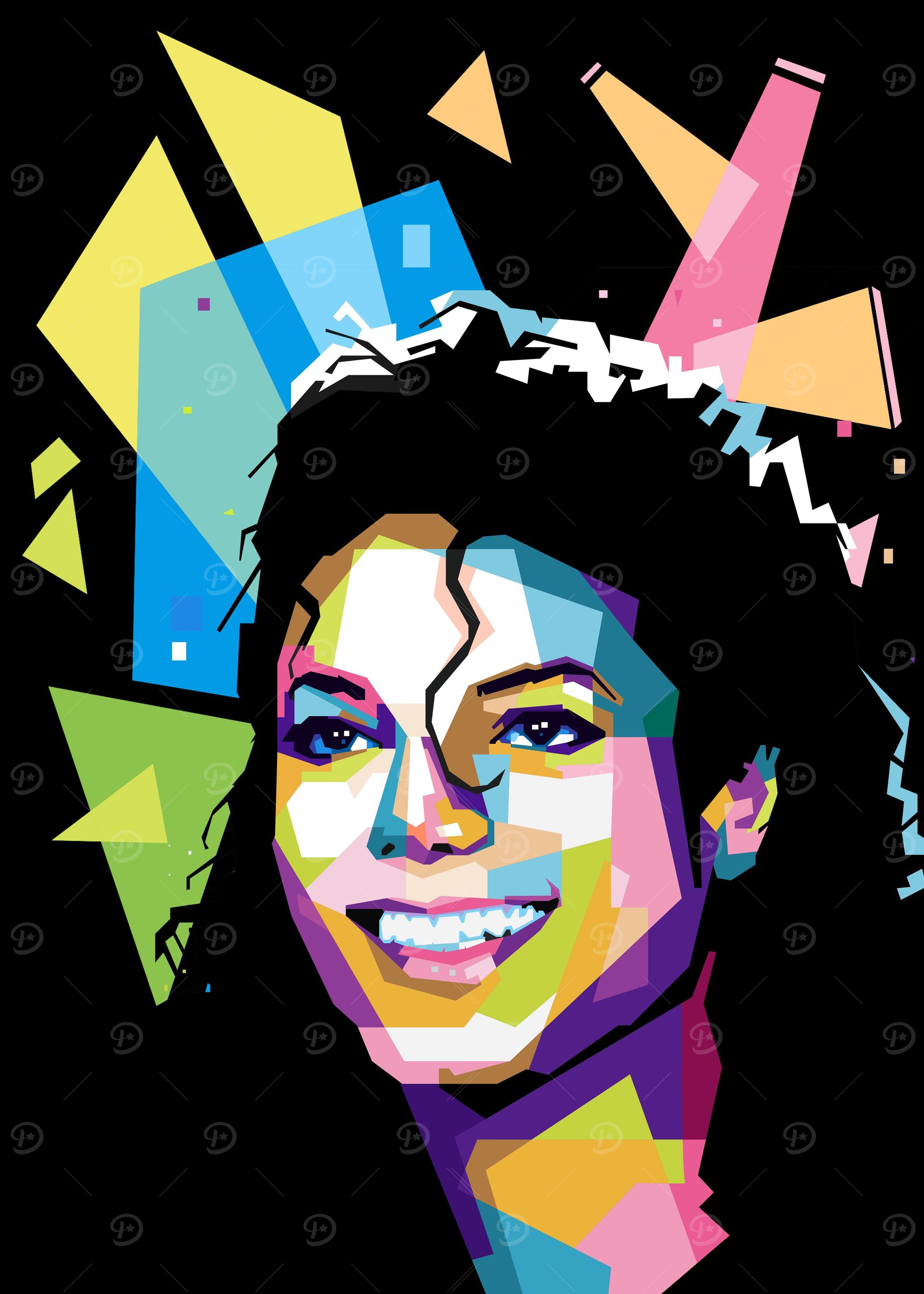 michael jackson colorful