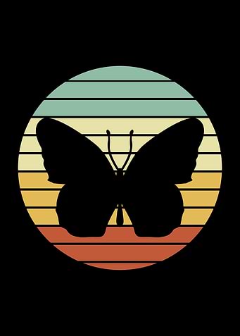 Monarch Butterfly Retro