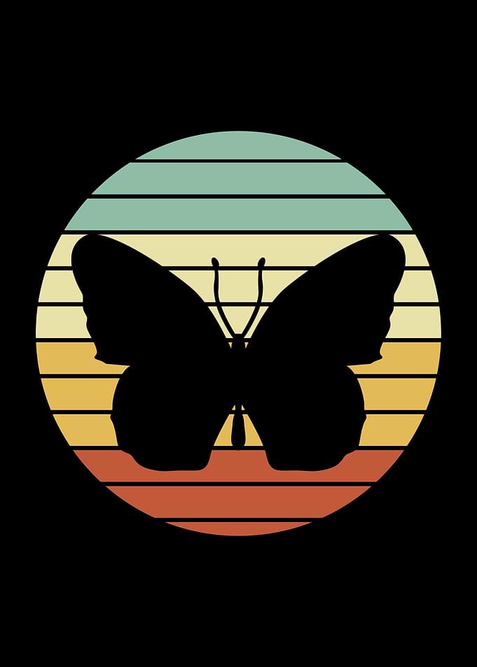 Monarch Butterfly Retro