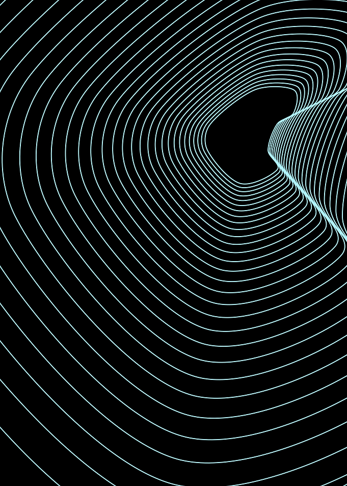 Minimalist blue waveline
