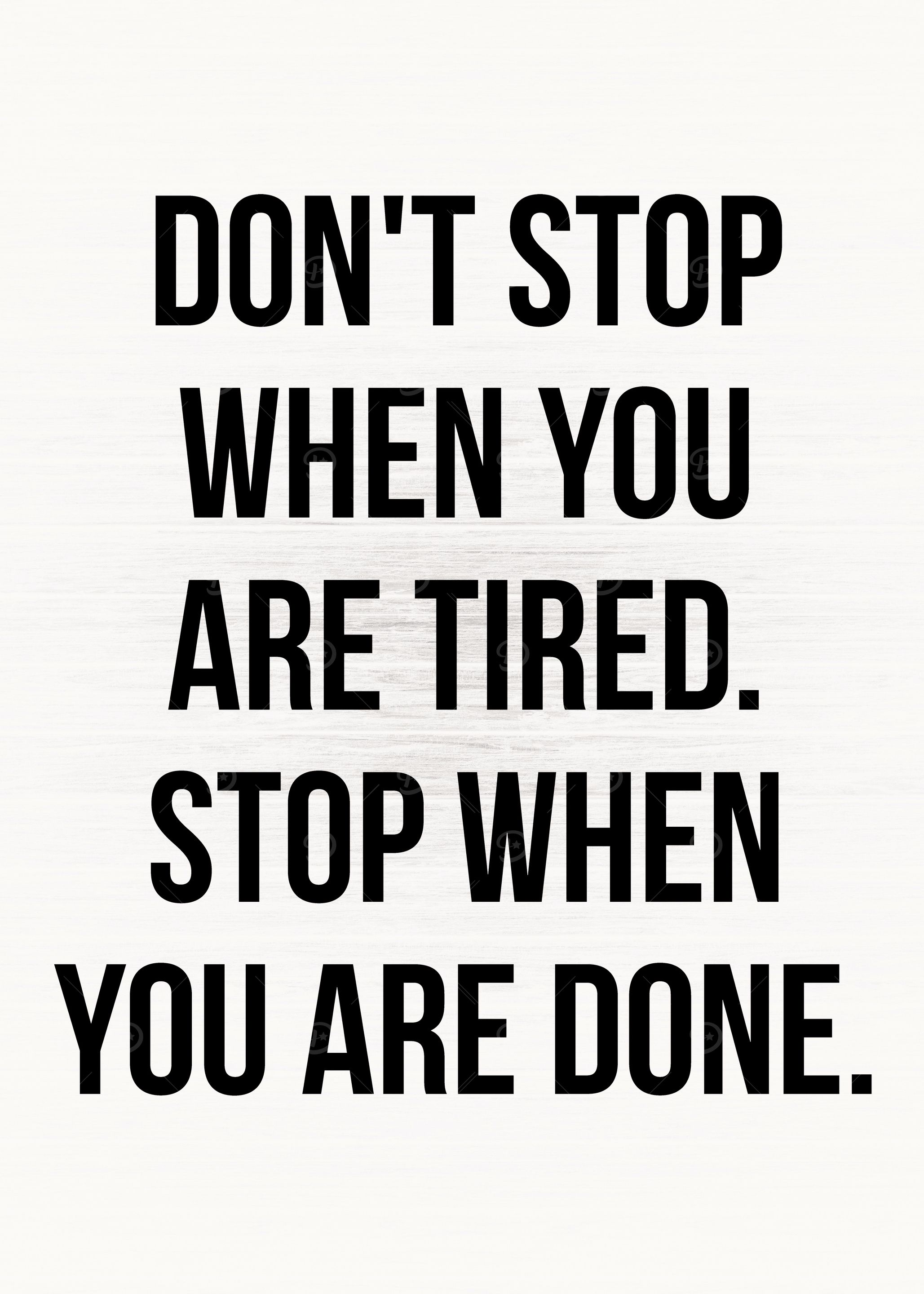 Stop When You Are Done