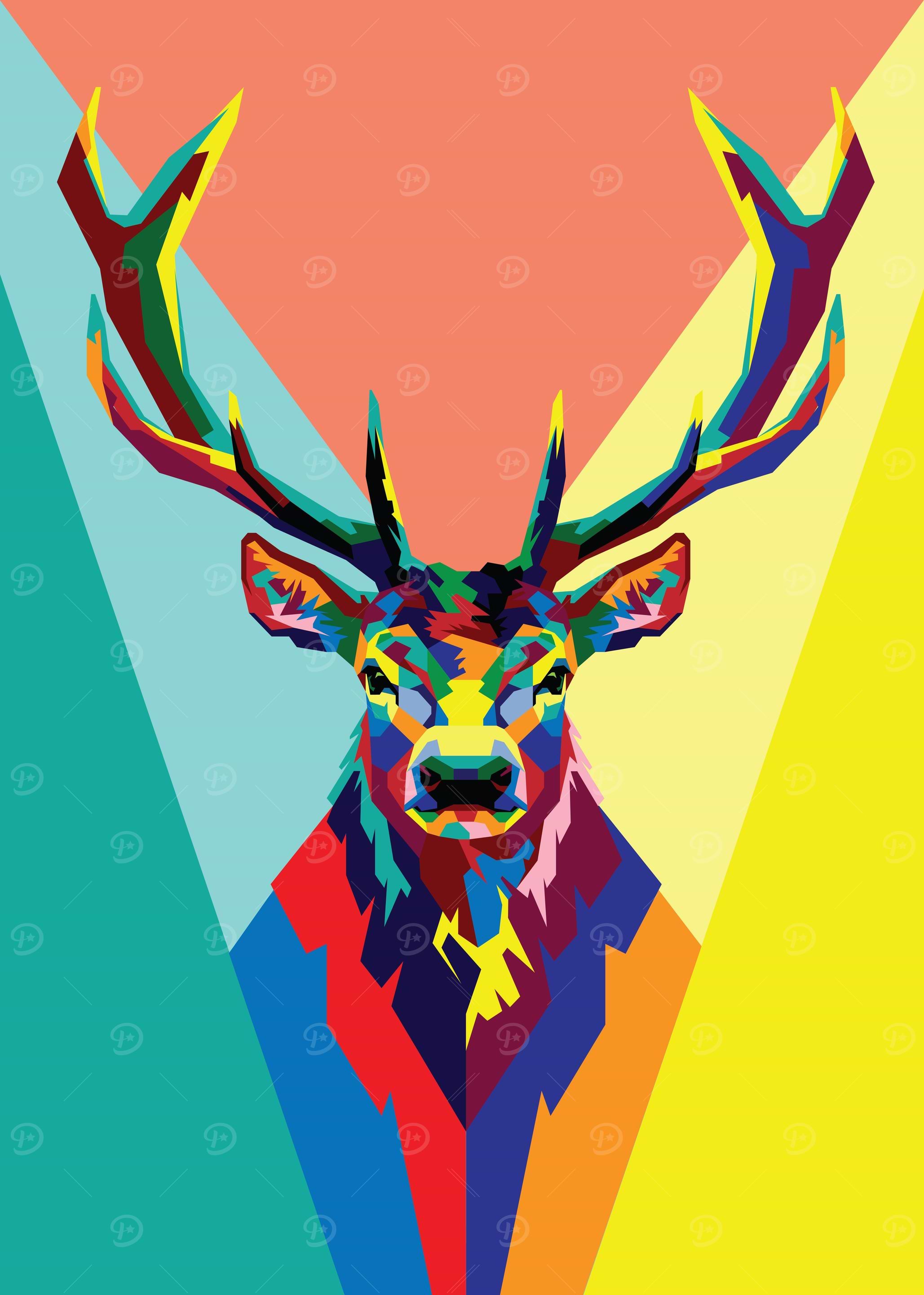 Deer Pop Art Illustration