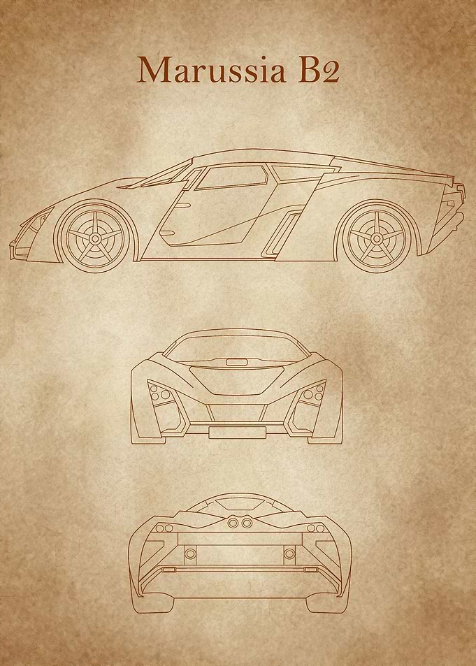 Marussia B2 Blueprint old