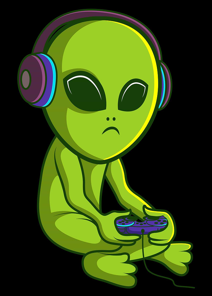 Alien Video Gamer