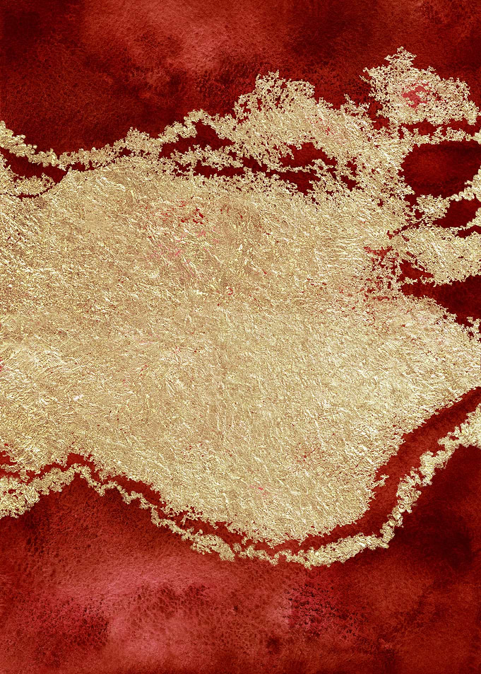 Red Gold Abstract 14