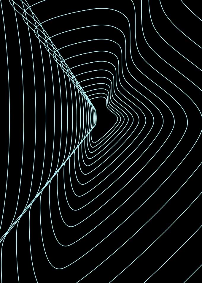 Minimalist blue waveline