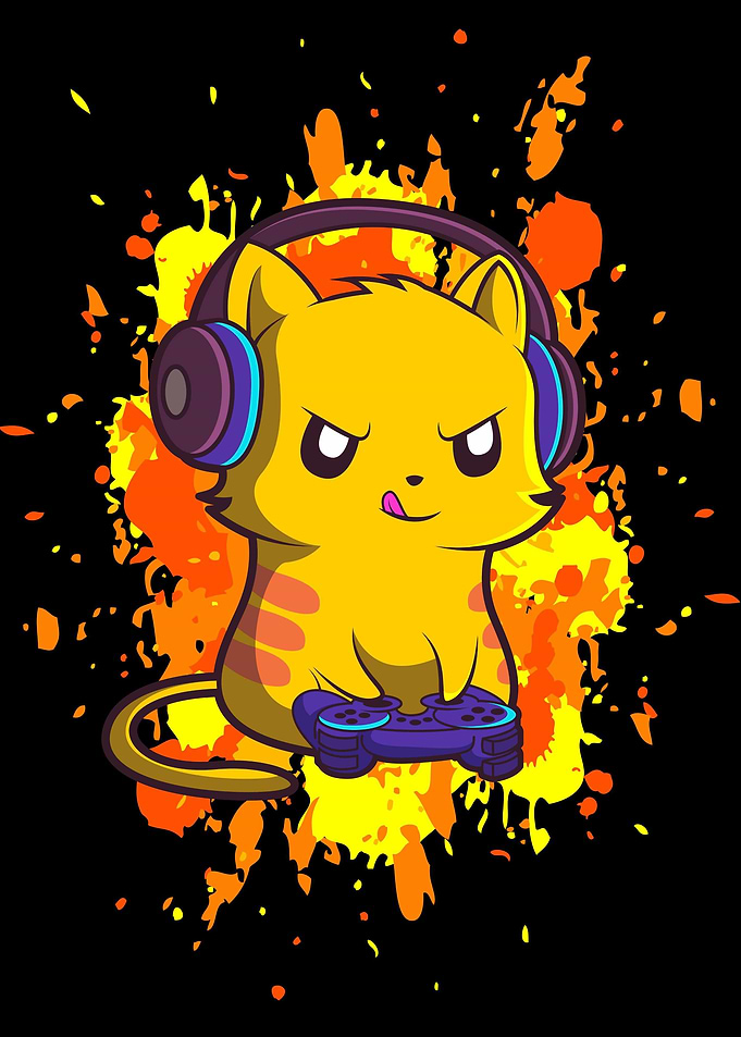 video Gamer Cat