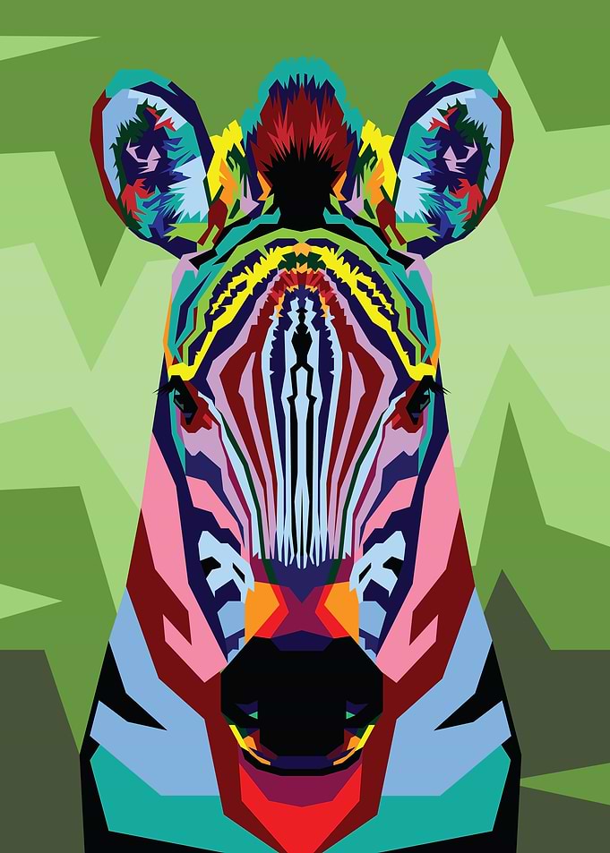 Zebra Pop Art Illustration
