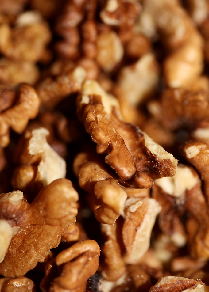 Nuts close up background