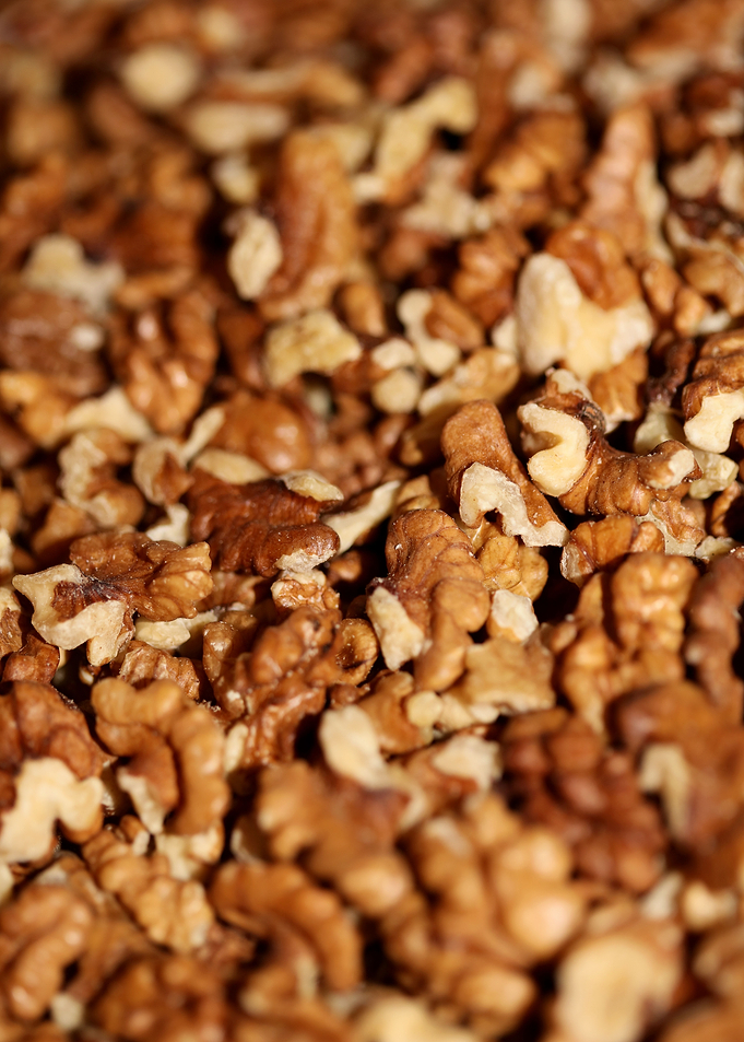 Nuts close up background