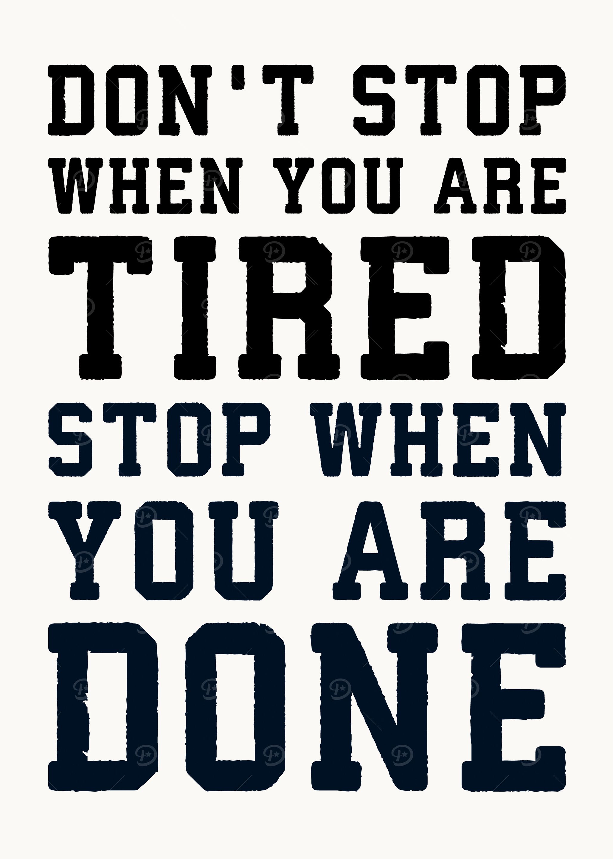 Stop When You Are Done