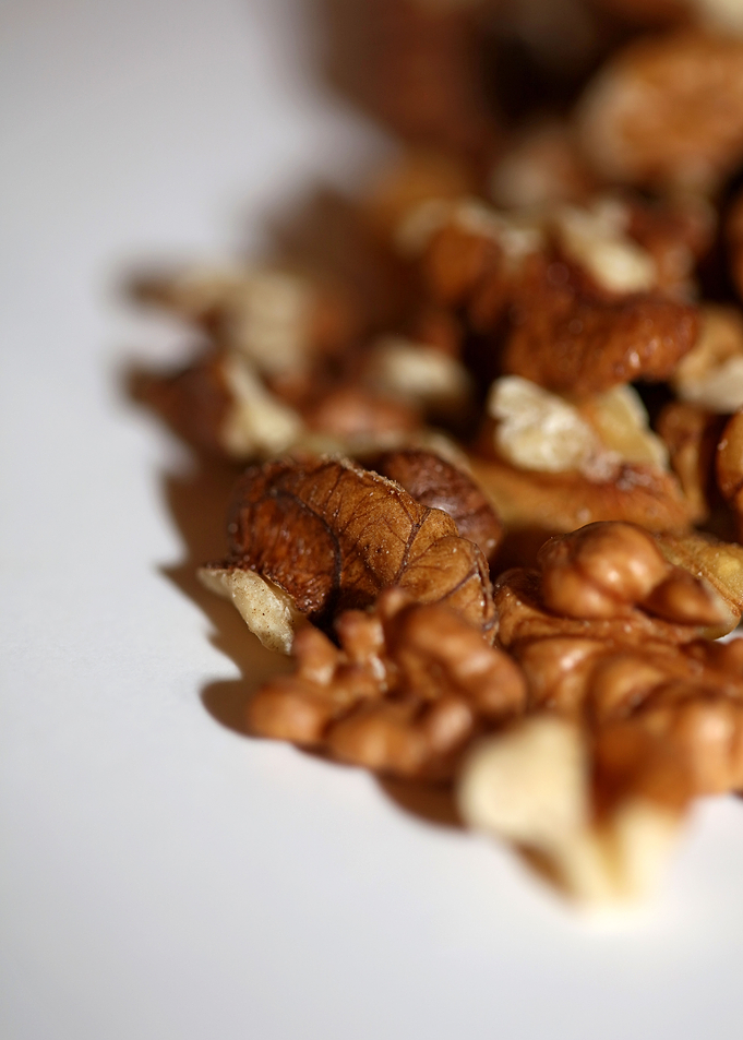 Nuts close up background