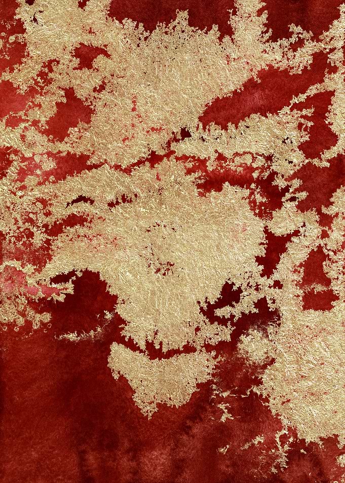 Red Gold Abstract 13