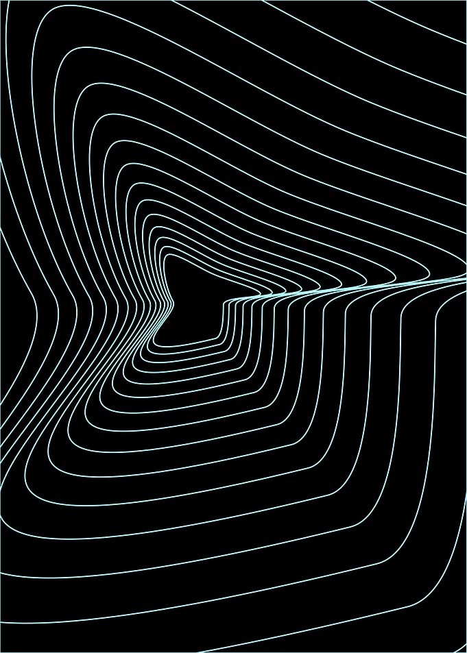 Minimalist blue waveline