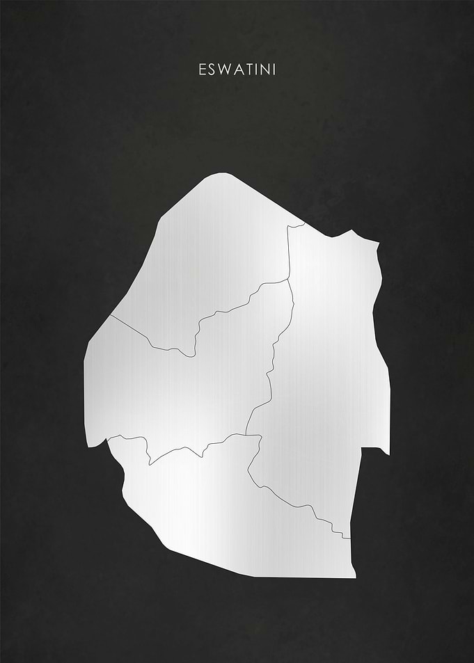 Silver Eswatini Map