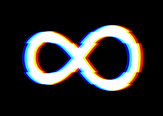 Infinity Symbol Glitch art