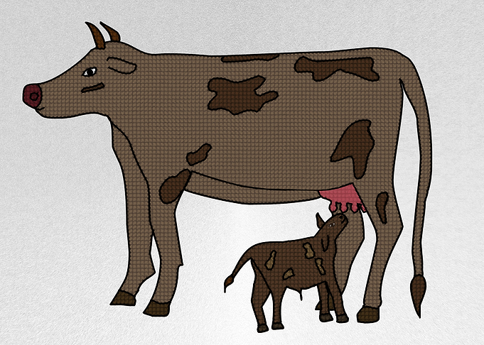 Cow and calf