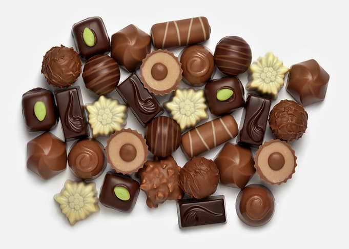 Delicious choco pralines