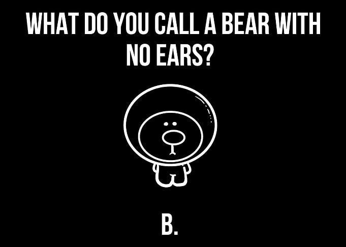 Bear Without Ears Funny Pe