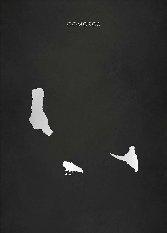 Silver Comoros Map