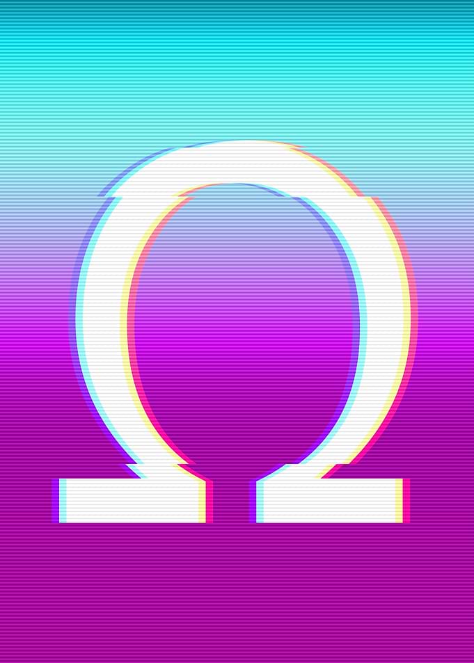 Omega Symbol Vaporwave