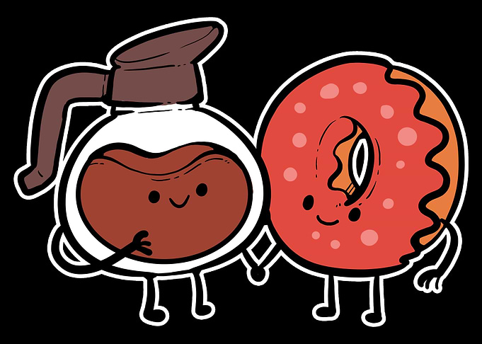 Coffee Donuts Foodie and F