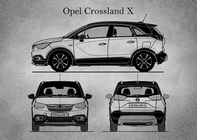 Opel Crossland X gray old