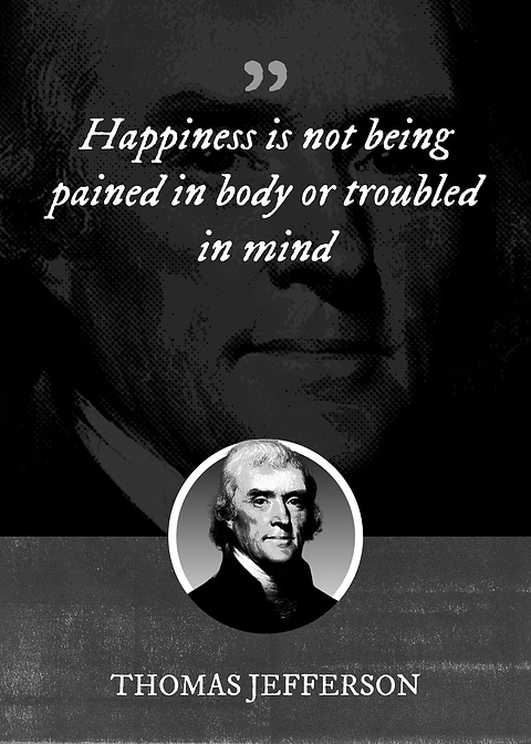 Happiness is not being