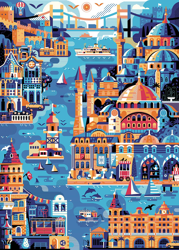 Istanbul Travel Poster