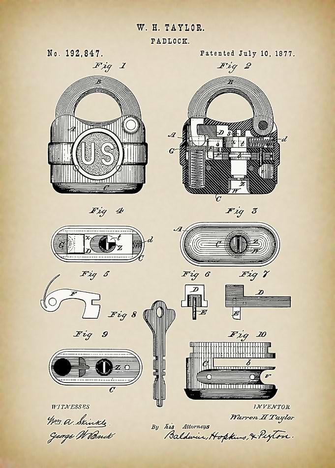 Padlock patent