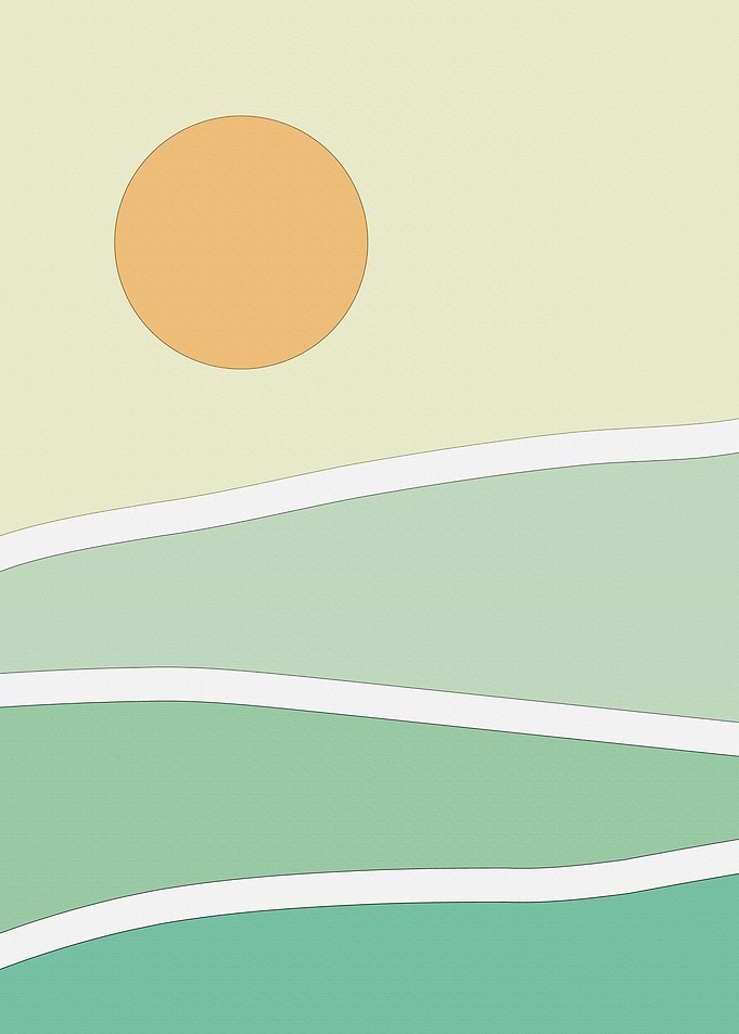 Abstract green mountains